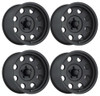 Set 4 17" Pacer 164B LT Mod Black  17x9 Wheels 8x170 -12mm