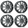 Set 4 17" Platinum 463BK Valor  17x8 Wheels 5x110 +35mm