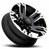 16" Ultra 235B Maverick Gloss Black Diamond Cut 16x8 Wheel 8x6.5 -06mm Truck Rim
