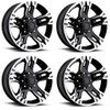 Set 4 16" Ultra 235B Maverick Gloss Black Diamond Cut Lip 16x8 8x6.5 -06mm Rims