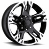 Set 4 16" Ultra 235B Maverick Gloss Black Diamond Cut Lip 16x8 8x6.5 -06mm Rims