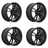 Set 4 American Racing AR941 Mach Five 20x11 5x4.5 Gloss Black Wheels 20" 50mm