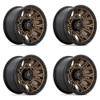 Set 4 Fuel  D826 Traction 20x10 6x5.5 Matte Bronze Black Ring Wheels 20" -18mm