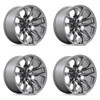 Set 4 22" Fuel D806 Flame 22x12 5x5 -44mm Platinum Wheels For Jeep Truck Rims