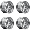Set 4 US Mag U110 Rambler 15x7 5x4.5 Chrome Plated Wheels 15" 1mm Rims