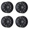 Set 4 Black Rhino Warthog 17x8.5 6x4.5 Matte Black Wheels 17" 0mm Rims