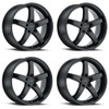 Set 4 Petrol P1B 19x8 5x4.5 Matte Black Wheels 19" 40mm Rims