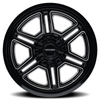 20" Mayhem Hermosa 20x12 Black Milled 5x5 5x5.5 Wheel -44mm Lifted Truck Rim