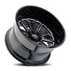 24" Cali Off-Road Auburn 24x14 Black Milled 8x170 Wheel -76mm For Ford Truck Rim