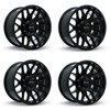 Set 4 20" RTX Claw Gloss Black Wheels 20x10 6x135 -18mm Lifted Truck Rims