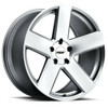 TSW Bristol 18x9.5 5x4.5 Silver W/ Mirror-Cut Face Wheel 18" 20mm Rim