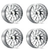 Set 4 24" Cali Off-Road Purge 24x14 Polished Milled Spokes 8x180 Wheels -76mm