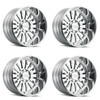 Set 4 22" Cali Off-Road Summit 22x12 Polished Milled Spokes 8x180 Wheels -51mm