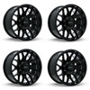 Set 4 20" RTX Claw Gloss Black Wheels 20x10 5x5 -18mm Lifted For Jeep Truck Rims