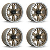 Set 4 18" RTX Ozark Satin Bronze Machined Lip Wheels 18x9 6x135 0mm Rims