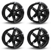 Set 4 20" RTX Beast Gloss Black Wheels 20x9.5 6x5.5 10mm Truck Suv Rims