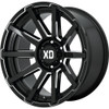 XD XD847 Outbreak 20x10 8x180 Gloss Black Milled Wheel 20" 12mm Rim