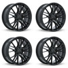 Set 4 17" RTX Vertex Satin Black Wheels 17x7.5 5x4.5 40mm Truck Suv Rims