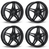 Set 4 17" RTX Bern Satin Black Wheels 17x7.5 5x4.5 40mm Truck Suv Rims