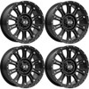 Set 4 XD XD829 Hoss II 18x9 8x6.5 Gloss Black Wheels 18" 0mm Rims