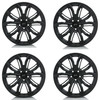 Set 4 16" RTX Black Widow Satin Black Wheels 16x7 5x4.5 40mm Truck Suv Rims