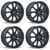 Set 4 17" RTX Contour Matte Black Wheels 17x7.5 5x4.5 40mm Truck Suv Rims