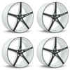 Set 4 17" RTX Illusion White and Black Wheels 17x7.5 5x4.5 45mm Truck Suv Rims