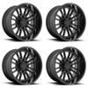 Set 4 20" Fuel D760 Clash 20x9 8x180 Gloss Black Wheels 20mm For Chevy GMC Rims