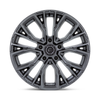 Set 4 Fuel D848 Rebar 20x10 5x5 Matte Gunmetal Wheels 20" -18mm Rims