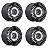 Set 4 Asanti Black ABL-40 Tiara 22x10.5 5x115 5x120 Black Machine Rims 22" 18mm