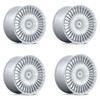 Set 4 Asanti Black ABL40 Tiara 20x9 5x4.25 5x112 Silver Machine Wheels 20" 45mm