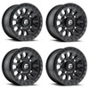 Set 4 Fuel UTV D579 Vector Utv 15x7 4x137 Matte Black Wheels 15" 38mm Rims