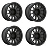 Set 4 20" Black Rhino Rapid 20x8.5 6x5.5 Matte Black Wheels 0mm Truck Suv Rims