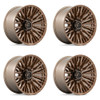 Set 4 Fuel D850 Rebar 20x10 8x6.5 Platinum Bronze Milled Wheels 20" -18mm