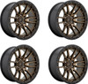 Set 4 Fuel D681 Rebel 18x9 5x5 Matte Bronze Black Bead Ring Wheels 18" 1mm