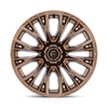 Set 4 17" Fuel D850 Rebar 17x9 6x135 -12mm Platinum Bronze Milled Offroad Wheels Lifted Truck SUV Rims