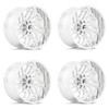 Set 4 20" Fuel D809 Hurricane 20x9 8x6.5 20mm Polished Milled Wheels Truck Rims