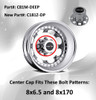 Vision 81 181 Heavy Hauler C81M-DEEP Chrome Center Cap 8.5" 8 Lug Dually Wheels