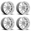 Set 4 US Mag U130 Bullet 20x8 5x4.5 Textured Gunmetal Milled Wheels 20" 1mm