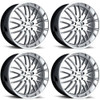 Set 4 TSW Snetterton 18x8 5x100 Hyper Silver W/ Mirror Cut Lip Wheels 18" 35mm