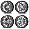Set 4 Petrol P3C 20x8.5 5x120 Gloss Black W/ Machined Face Wheels 20" 35mm Rims