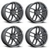Set 4 18" Niche 1PC M204 Vosso 18x8 Matte Anthracite 5x112 Wheels 42mm Rims