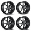 Set 4 Niche M117 Misano 17x8 5x4.5 Matte Black Wheels 17" 40mm Rims