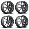 Set 4 Niche M117 Misano 17x8 5x4.5 Matte Black Wheels 17" 40mm Rims