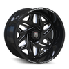 Set 4 20" American Truxx Euphoria 20x9 Black Milled 8x170 Wheels 0mm Truck Rims