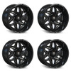 Set 4 20" American Truxx Euphoria 20x9 Black Milled 6x135 0mm Truck Suv Wheels