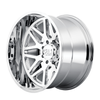 Set 4 20" Cali Off-Road Invader 20x10 Chrome 8x170 Wheels -25mm Lifted Rims