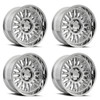 Set 4 24" Cali Off-Road Vertex 24x14 Chrome 6x5.5 Wheels -76mm Lifted Truck Rims