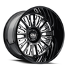 Set 4 24" Cali Off-Road Vertex 24x14 Black Milled 6x5.5 Wheels -76mm Lifted Rims