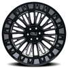 Set 4 22" Cali Off-Road Vertex 22x12 Black Milled 8x6.5 Wheels -44mm Lifted Rims
